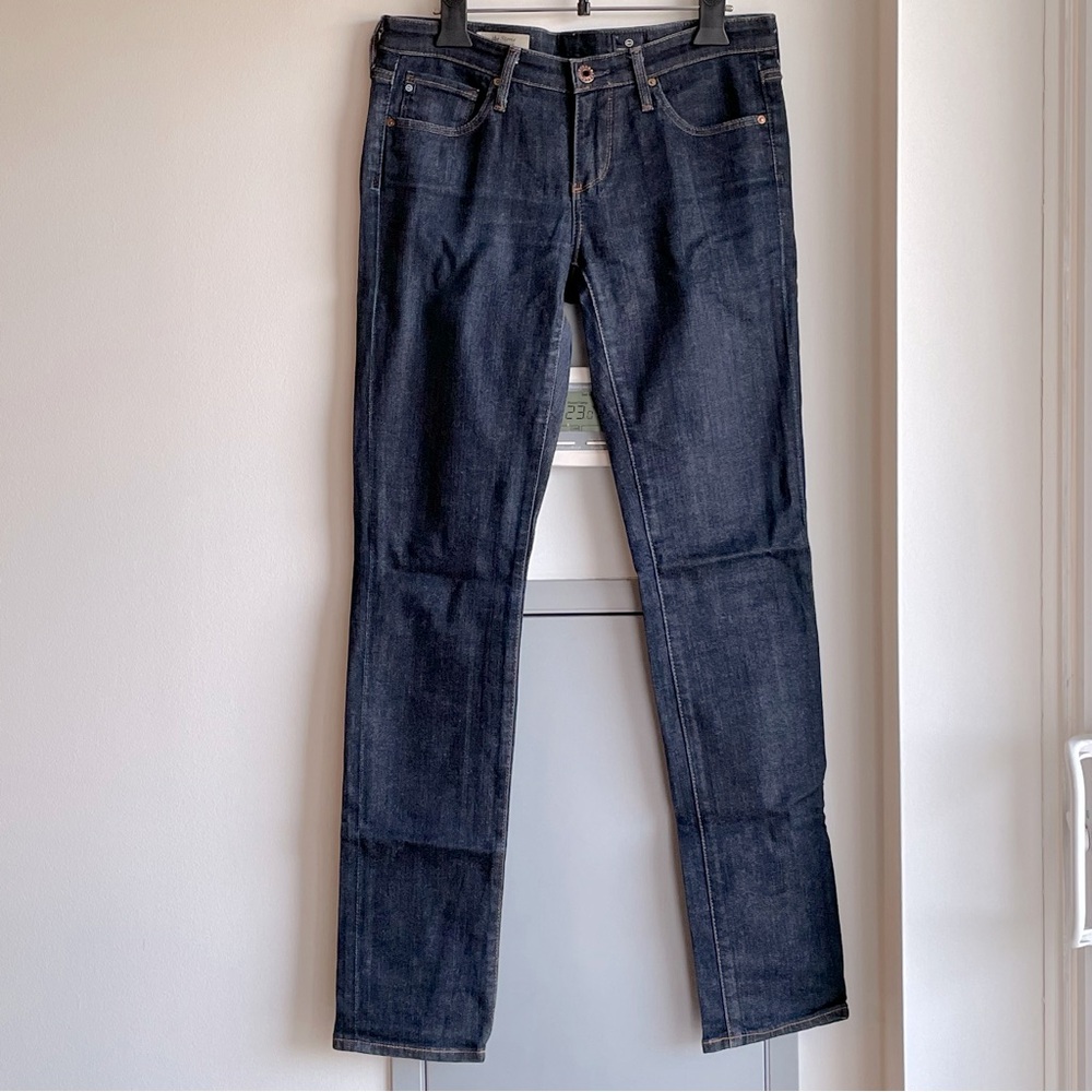 AG ADRIANO GOLDSCHMIED the Stevie Dark Wash Slim Straight Jeans